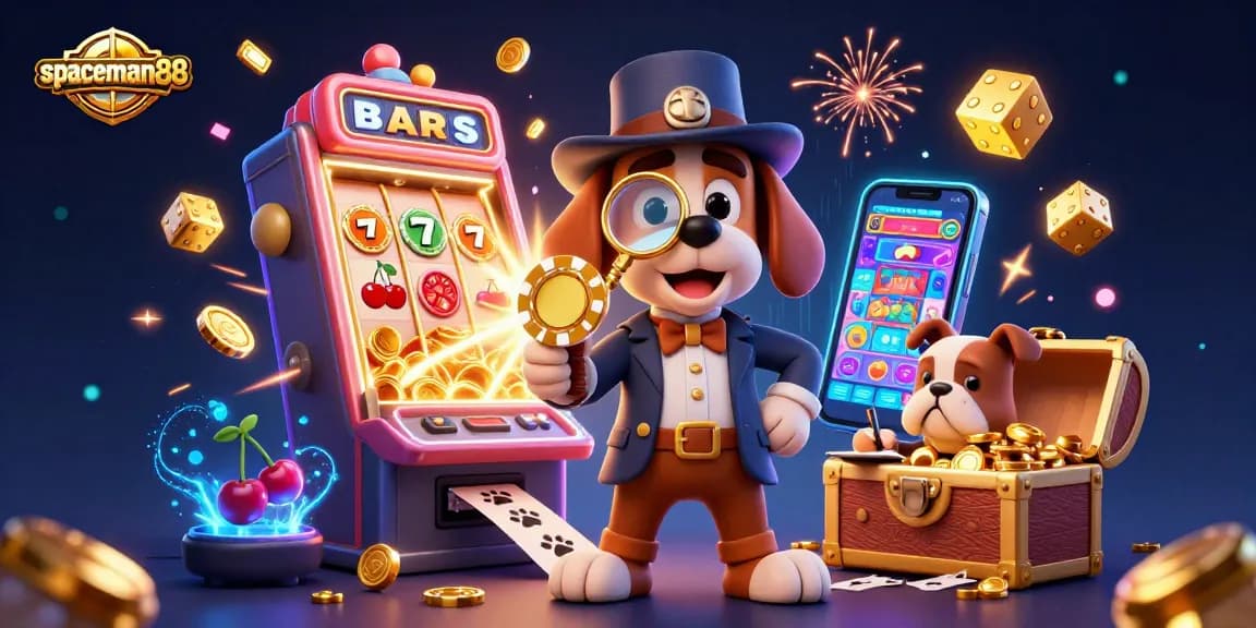 Witness spaceman88 winning in an ultra-detailed casino scene filled with vibrant game elements.